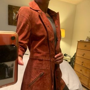 Forever 21 REAL LEATHER Trench coat